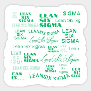 Lean Six Sigma all over design. Sticker